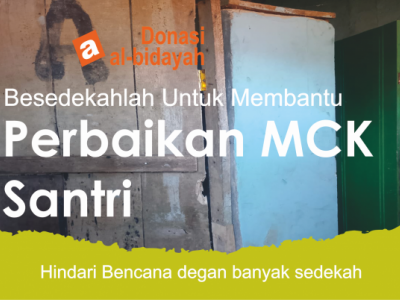 Bantu Perbaikan MCK Santri Putra